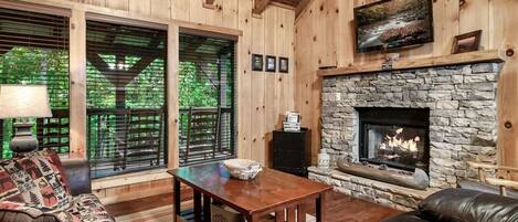 Smart TV, fireplace