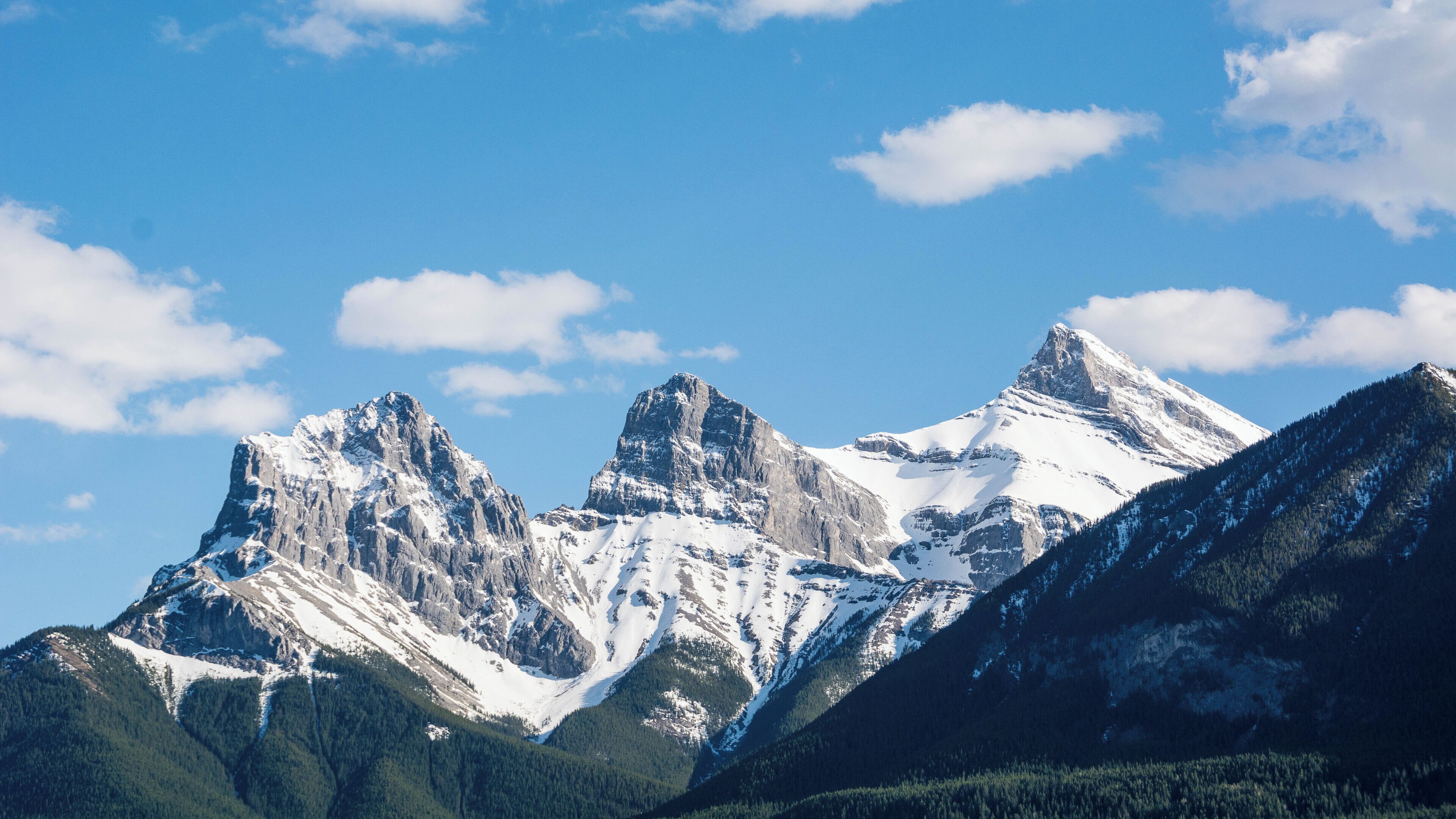 3 sisters!. We face the bow valley and Cascade Mountain.  view this from outside