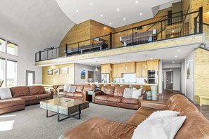 TV, fireplace, video games, DVD player