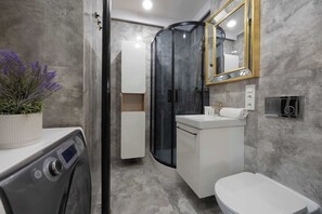 Ducha, secador de pelo, toallas