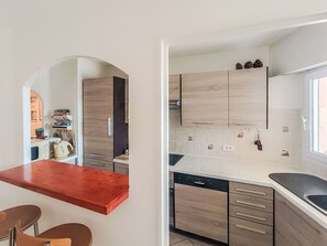 Microwave, oven, dishwasher, high chair