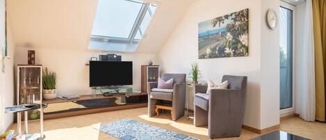 TV, DVD player, stereo