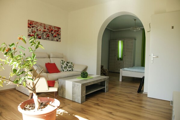 Classic Apartment, 2 Queen Beds, Non Smoking, Terrace | Living area