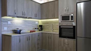 Refrigerador, microondas, horno, cafetera/tetera