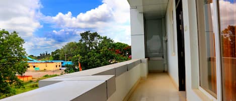 Blick vom Balkon