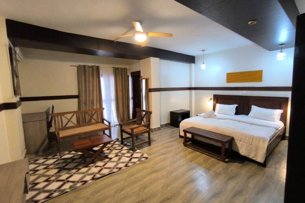Habitación superior | 1 dormitorio, escritorio, espacio para trabajar con un portátil