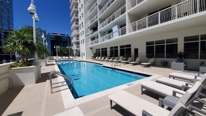 A heated pool