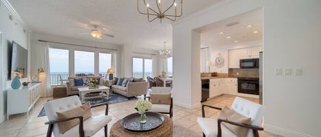 Een 32-inch televisie met kabelzenders