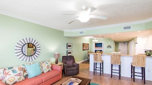 Condo, Multiple Beds, Balcony | Living room - Treasure Island 1006 (Panama City Beach)