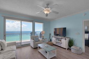 Condo, Multiple Beds, Pool Access | Living area | 32-inch TV with cable channels