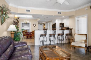 Living room - Treasure Island 1804 (Panama City Beach)