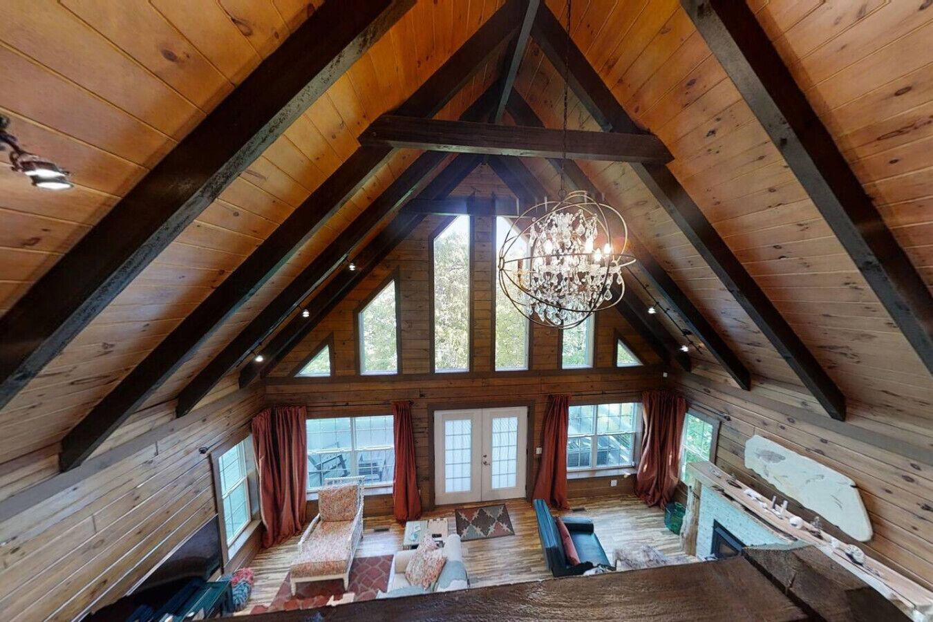 Flat-screen TV, fireplace, video games, ping pong