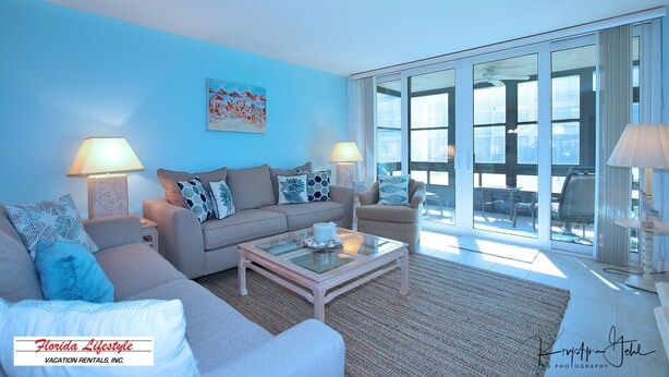 Condo, Multiple Beds, Kitchen | Living room - Bay Mariner 103 (Indian Shores)