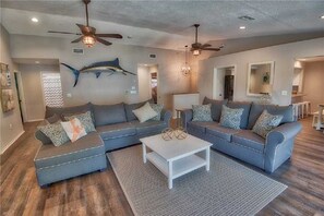 House, Multiple Beds, Private Pool | Living room | TV