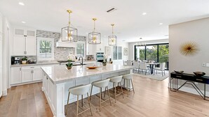 House, Multiple Beds, Private Pool | Private kitchen | Coffee/tea maker, fridge, microwave, stovetop - Sail Away (Anna Maria)