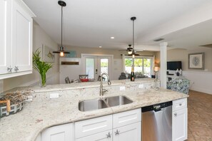 Cottage, Multiple Beds, Private Pool | Private kitchen | Fridge, microwave, stovetop, dishwasher - Sunrise Shore (Anna Maria)