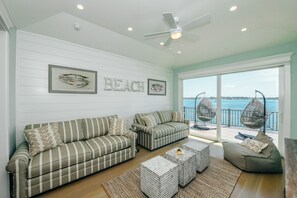 House, Multiple Beds, Private Pool | Living room | TV - The Sandbar (Bradenton Beach)