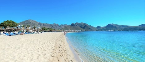 Sun-loungers, beach towels