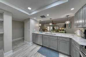 Fridge, microwave, oven, stovetop - Newly remodeled 1st Floor Pool/Oceanview condo (Indian Shores)