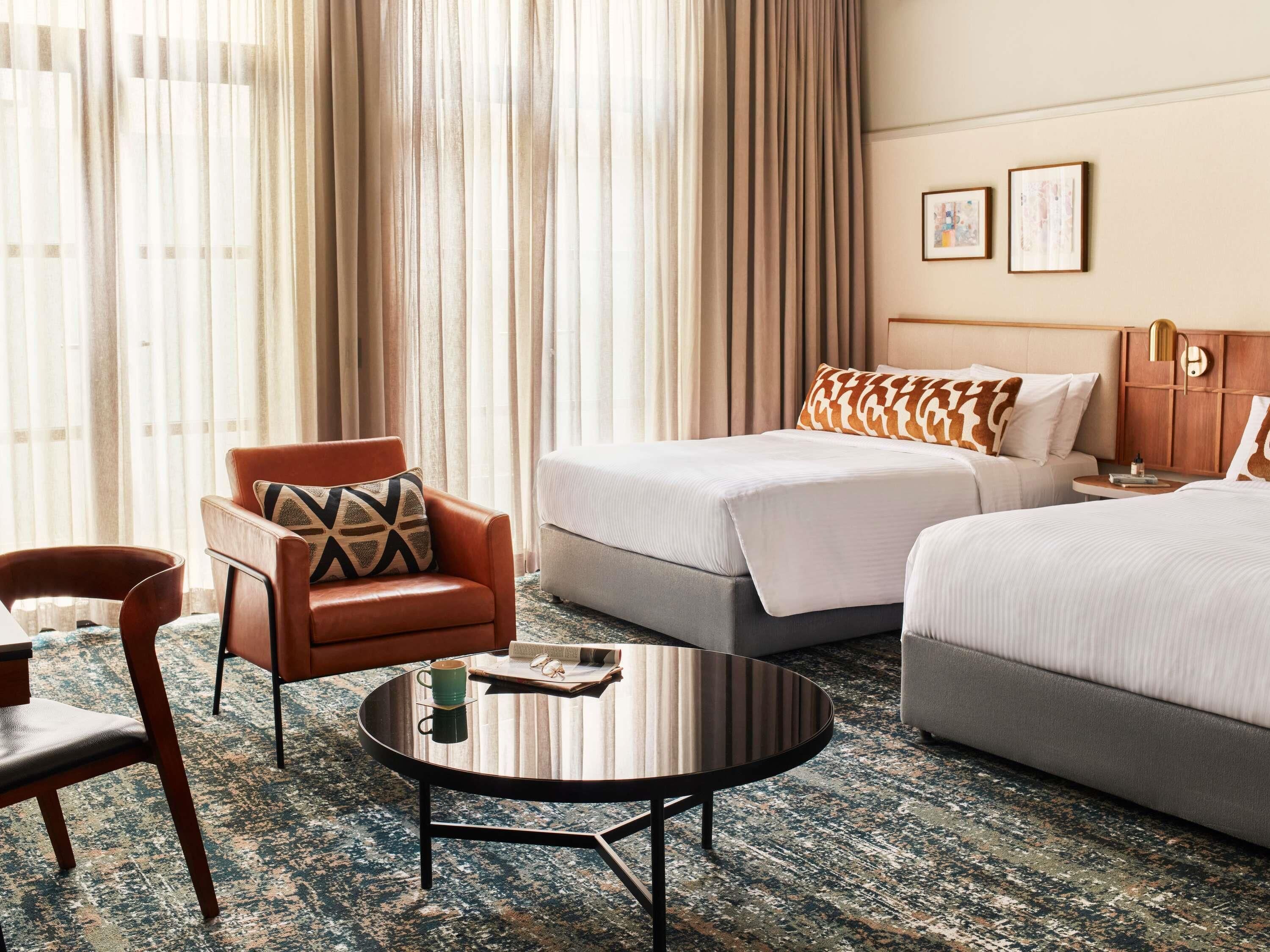 Pillow-top beds, minibar, in-room safe, desk