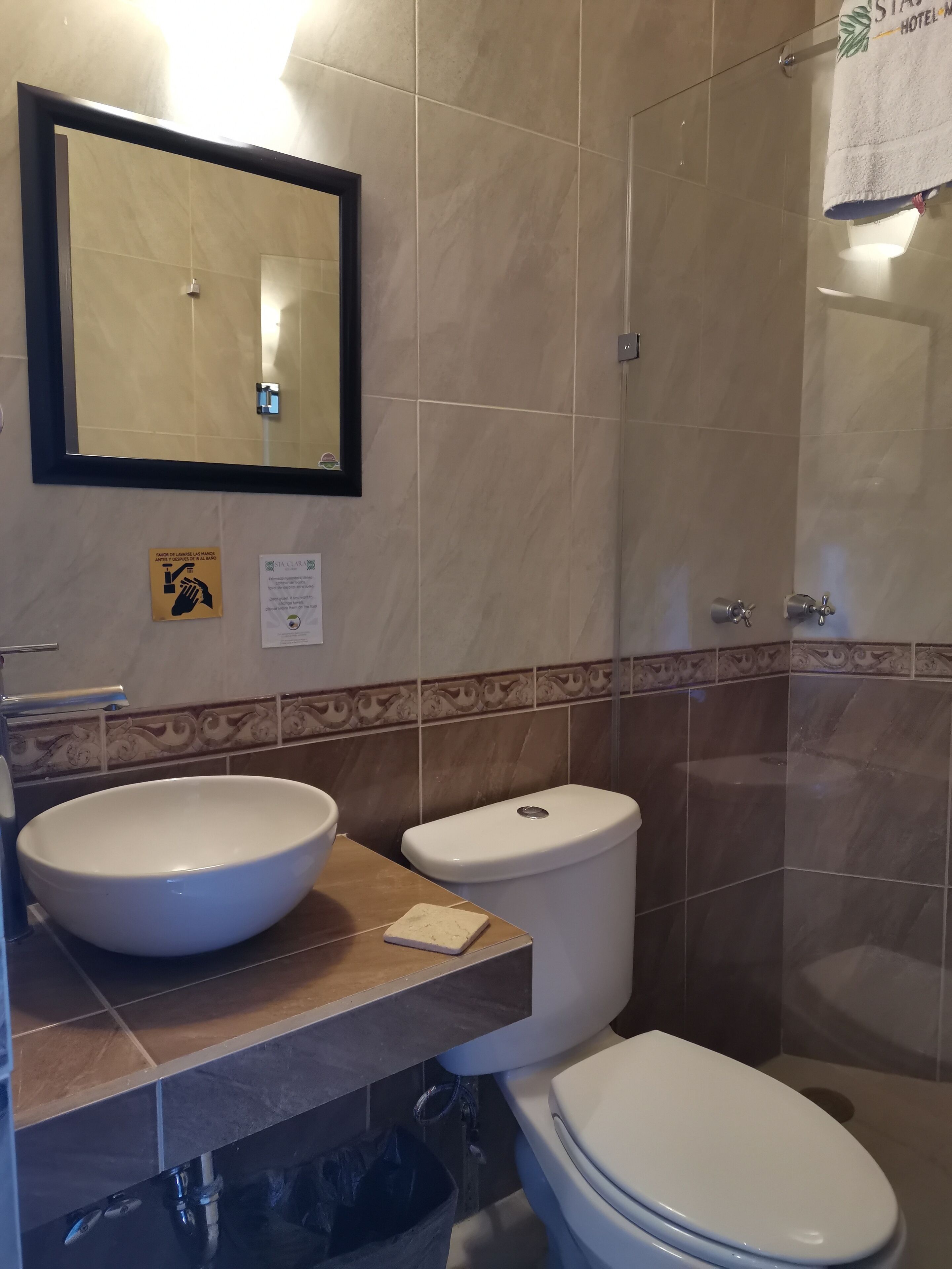 traditional double or twin room | bathroom | free toiletries, hair dryer, towels, soap