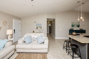 Smart TV, fireplace, video games, offices