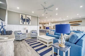 TV, table football - Shore is Grand - 8 Bedrooms - Oceanfront - Pool (North Myrtle Beach)