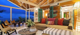 Tropical treetop ocean view