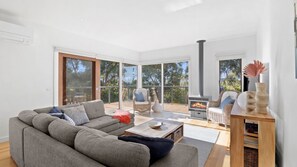 TV, fireplace, DVD player