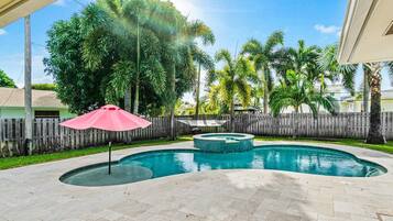 Outdoor pool, a heated pool