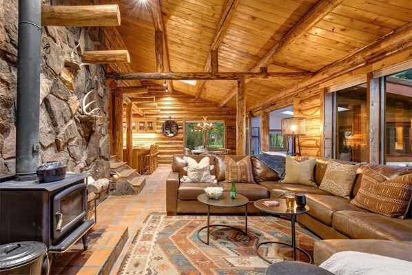 TV, fireplace, offices