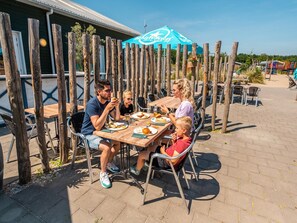 Chalet | Outdoor dining - Modern Chalet at 4.5 km. From Rockanje (Hellevoetsluis)