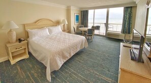 Panoramic Studio, 1 King Bed, Kitchen, Ocean View | Iron/ironing board, free WiFi, bed sheets - Daytona Beach Studios (Daytona Beach)