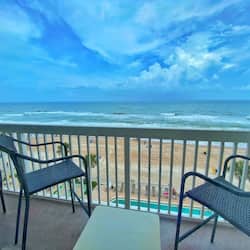 Panoramic Studio, 1 King Bed, Kitchen, Ocean View | Terrace/patio