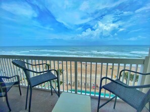 Panoramic Studio, 1 King Bed, Kitchen, Ocean View | Terrace/patio - Daytona Beach Studios (Daytona Beach)