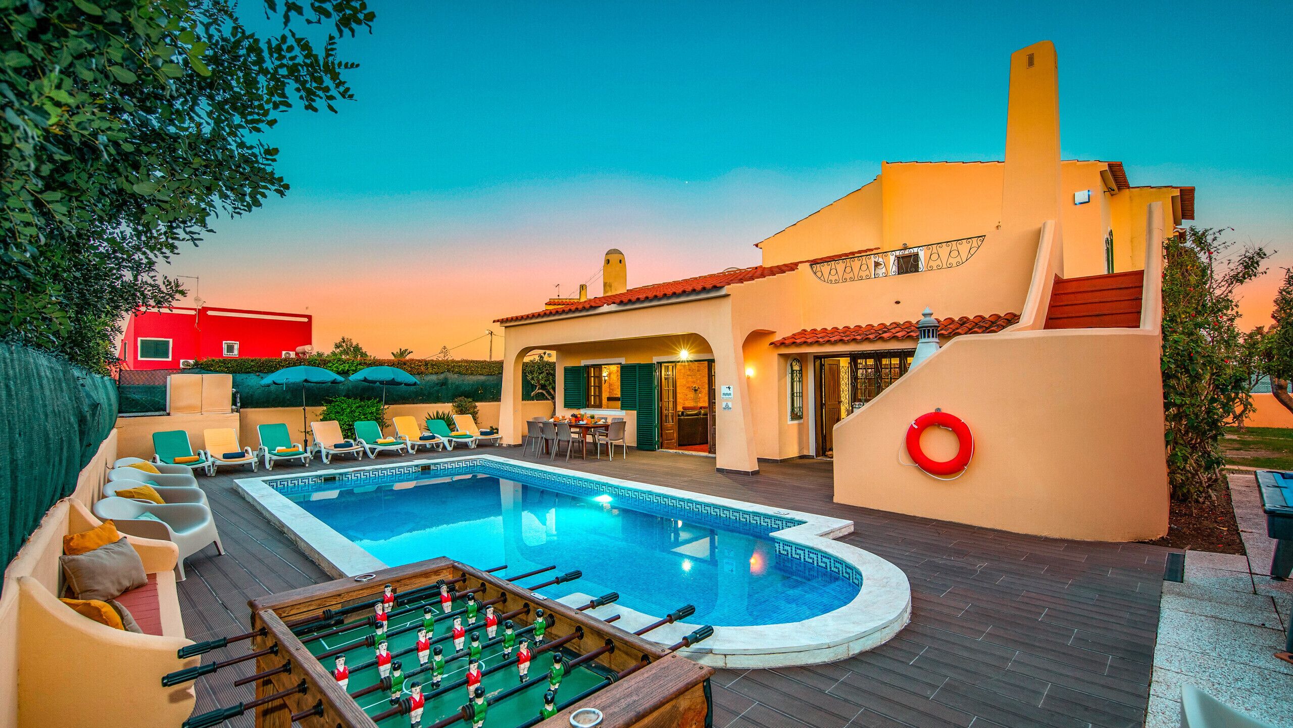 A heated pool