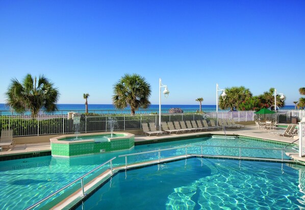 Outdoor pool, a heated pool