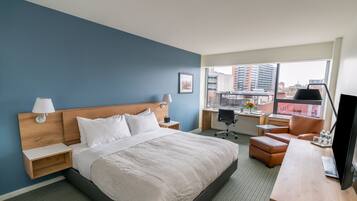 In-room safe, desk, laptop workspace, blackout drapes