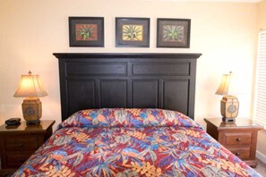 2 bedrooms, in-room safe, iron/ironing board, WiFi