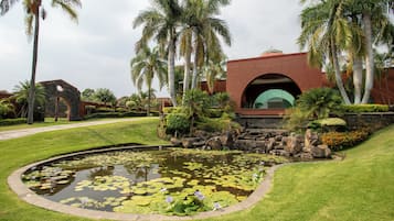Outdoor banquet area