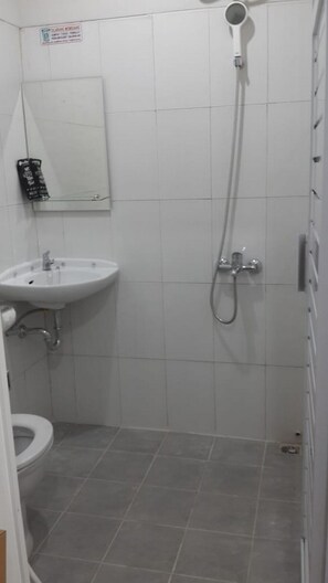 Doppelzimmer | Badezimmer | Dusche, kostenlose Toilettenartikel, Handtücher