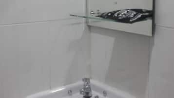 Double Room | Bathroom | Shower, free toiletries, towels