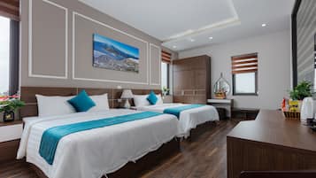 Family Quadruple Room | Premium bedding, down duvets, Select Comfort beds, minibar