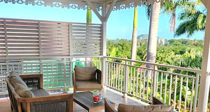 Cajou (7p), 3 A/C bedrooms, pool, coastal view, sea 400 m