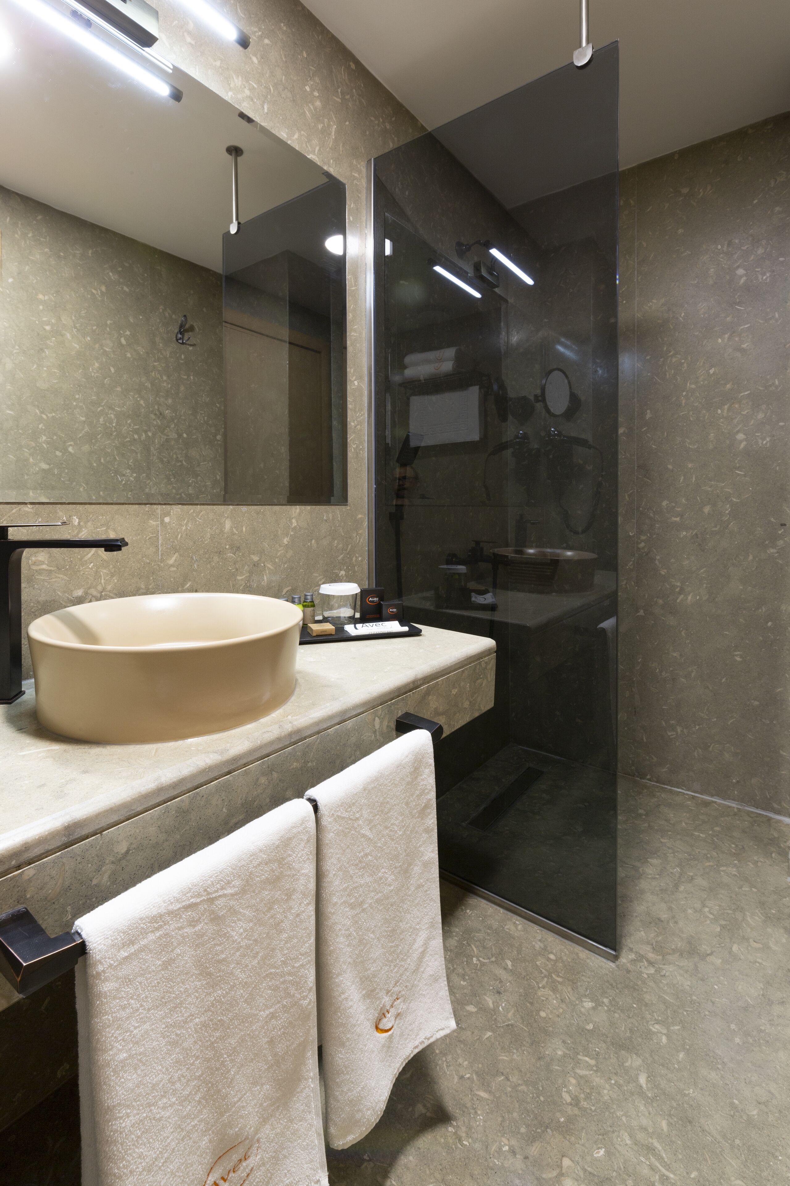 standard double or twin room | bathroom | hair dryer, slippers, bidet, towels