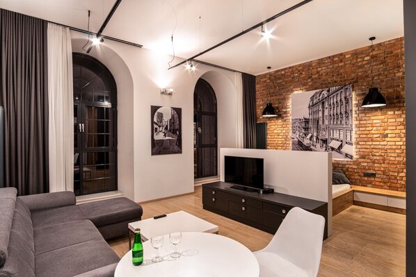 Living area - Your Aparts - Lofty u Scheiblera (Łódź)