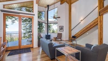 Télévision, cheminée, lecteur de DVD