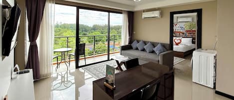 Apartemen Standar | Tirai kedap cahaya dan Wi-Fi gratis