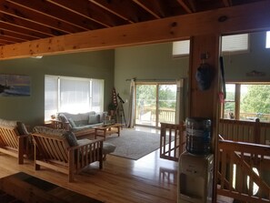 Smart TV, fireplace, video games, DVD player