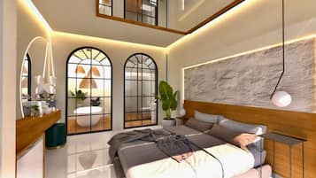 Superior-Doppelzimmer, Poolblick | Minibar, kostenloses WLAN, Bettwäsche